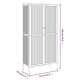 Highboard Black 85x40x180 cm Glass and Steel 353004