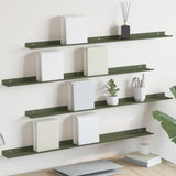 Floating Shelf 4 pcs Olive Green 100 x 9 x 2.5 cm Steel 8003993