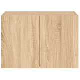 TV Wall Cabinet with LED Lights Sonoma Oak 60x35x41 cm 837306