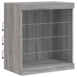 Sideboard with LED Lights Grey Sonoma 142,5x37x67 cm 3209091