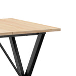 ZNTS Dining Table X-Frame 70x70x75 cm Solid Wood Pine and Steel 3282693