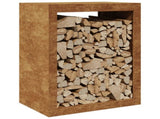 Firewood Rack 60x40x80 cm Weathering Steel 851002