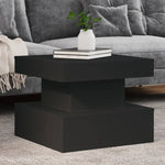 ZNTS Coffee Table with LED Lights Black 50x50x40 cm 839841