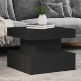 ZNTS Coffee Table with LED Lights Black 50x50x40 cm 839841