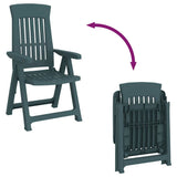Garden Reclining Chair Set of 2 Green Polypropylene Medium 364711