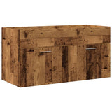 Bathroom Sink Cabinet with Built-in Basin Old Wood 3328585