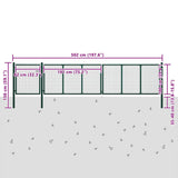 Garden Gate Steel 500x100 cm Green 144317