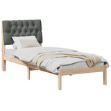 Bed Frame with Upholstered Headboard Brown 80 x 200 cm 878850