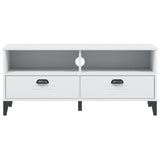 ZNTS TV Cabinet VIKEN White Solid Wood Pine 374929