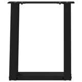 Coffee Table Legs U-Shaped 2 pcs Black 38x cm Steel 4012760