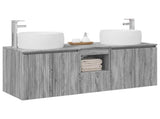 Bathroom Cabinet Set 3 pcs Grey Sonoma 49.5 x 44.5 x 66 cm 3405723