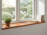 Window Sills 2 pcs Brown 110 x 40 x 2 cm Solid Oak Wood 42050004