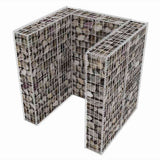 Gabion Single Wheelie Bin Surround Steel 110x100x120 cm 142558