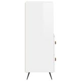 Sideboard High Gloss White 34.5x34x90 cm Engineered Wood 828638