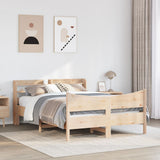 Bed Frame with Headboard 120x200 cm Solid Wood Pine 3307047