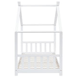 Kids Bed Frame White Solid Pine Wood 90x200 cm 283369