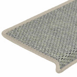 ZNTS Stair Mats Self-adhesive Sisal-Look 15 pcs 65x21x4 cm Green 326887