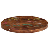 Table Top 60x2.5 cm Round Solid Wood Reclaimed 370024