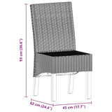 Dining Chairs 6 pcs Brown Natural Rattan 274205