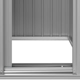 Garden Shed Grey 126x97,5x177 cm Galvanised Steel 316234
