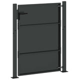 Garden Gate with Lock Black 110 x 155 cm Powder-Coated Steel 42015906