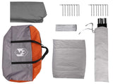 Cabin Tent Grey and Orange 4-Person Polyester and Steel 42028581