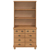 Hutch ASKIM Honey Wax 91 x 40 x 184 cm Solid Pine Wood 3334642