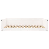 Dog Bed White 105.5x75.5x28 cm Solid Pine Wood 821463