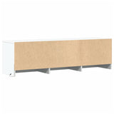 TV Cabinet with LED White 140 x 34 x 40 cm Engineered Wood 8006553