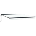 Retractable Awning Manual White 400 x 300 cm Fabric, Metal 3330636