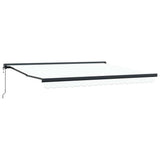 Retractable Awning Manual White 400 x 300 cm Fabric, Metal 3330636