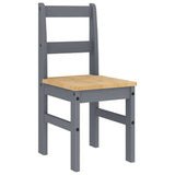 5 Piece Dining Set PANAMA Grey Solid Wood Pine 3345180