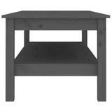 Coffee Table Grey 110x50x40 cm Solid Wood Pine 814276