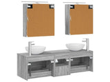 Bathroom Furniture Set 5 pcs Grey Sonoma 3406724