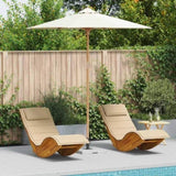 Garden Parasol Cream White 240 x 260 cm Bamboo 4108082