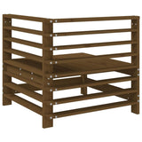 Garden Corner Sofa Honey Brown Solid Wood Pine 825607