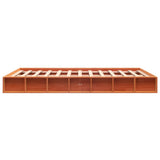 Bed Frame without Mattress Wax Brown 150x200 cm King Size Solid Wood Pine 844427