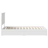 Storage Bed with Headboard White 90 x 190 cm Engineered Wood 3409587