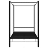 Bed Frame Black Powder-coated metal Double Bed Frame 325060
