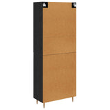 Highboard Black Oak 69.5 x 34 x 180 cm Engineered Wood 3416254