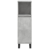 ZNTS 3 Piece Bathroom Cabinet Set Concrete Grey Engineered Wood 3187801
