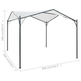 Gazebo 3x3x2.6 m White 180 g/m 312235