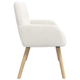 2 Seater Sofa with Solid Wood Legs Cream Boucl 42051065
