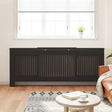Radiator Cover 2 pcs Black 205 x 20.5 x 81.5cm Engineered Wood 3403238