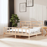 3101368 Bed Frame without Mattress Solid Wood 200x200 cm