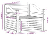 Outdoor Sofa Solid Acacia Wood White 3439111