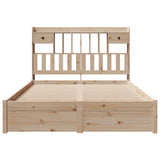 Bookcase Bed without Mattress 160x200cm Solid Wood Pine 3322423