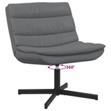 Swivel Chair Grey 63 x 75 x 76 cm PU 42007341