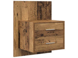 Headboard with Cabinet 3 pcs Old Wood Engineered Wood 3415682