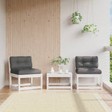 Garden Sofas with Cushions 2pcs White Solid Wood Pine 844705